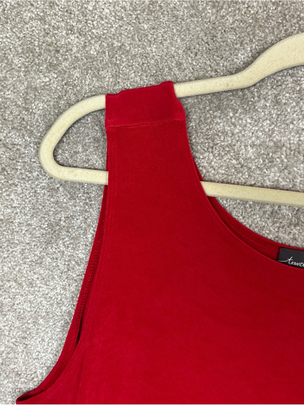 Chico's Travelers Tank Top Womens 3 Red Sleeveless Pullover Stretch Slinky-4855 - Picture 2 of 9